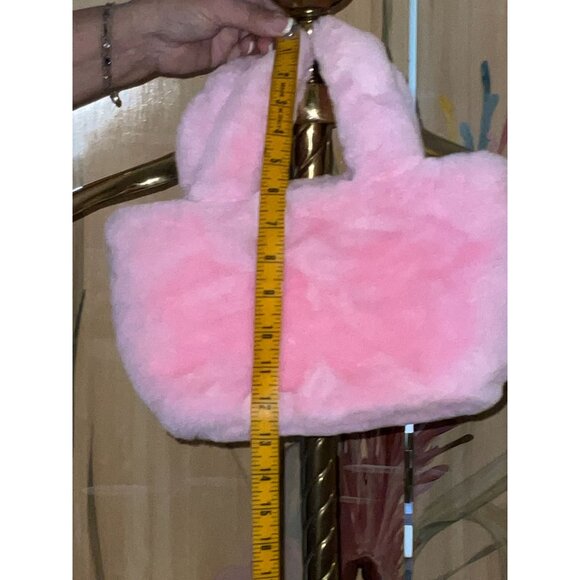 Claire's Pink Fuzzy Purse For Kids - Picture 5 of 6